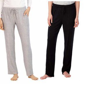 NWT Lucky Brand Womens 2 Piece Sleep Pajajma Pants Stars/Black Size L $80 EE203